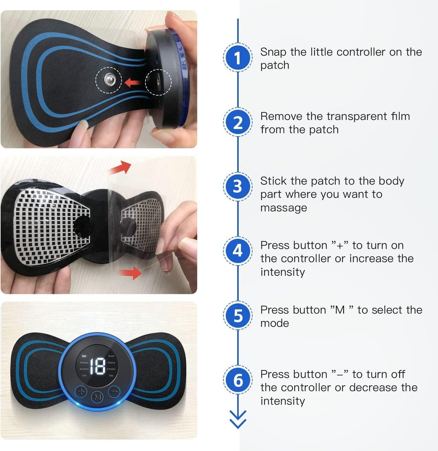 Portable Rechargeable Full Body Massager for Pain Relief