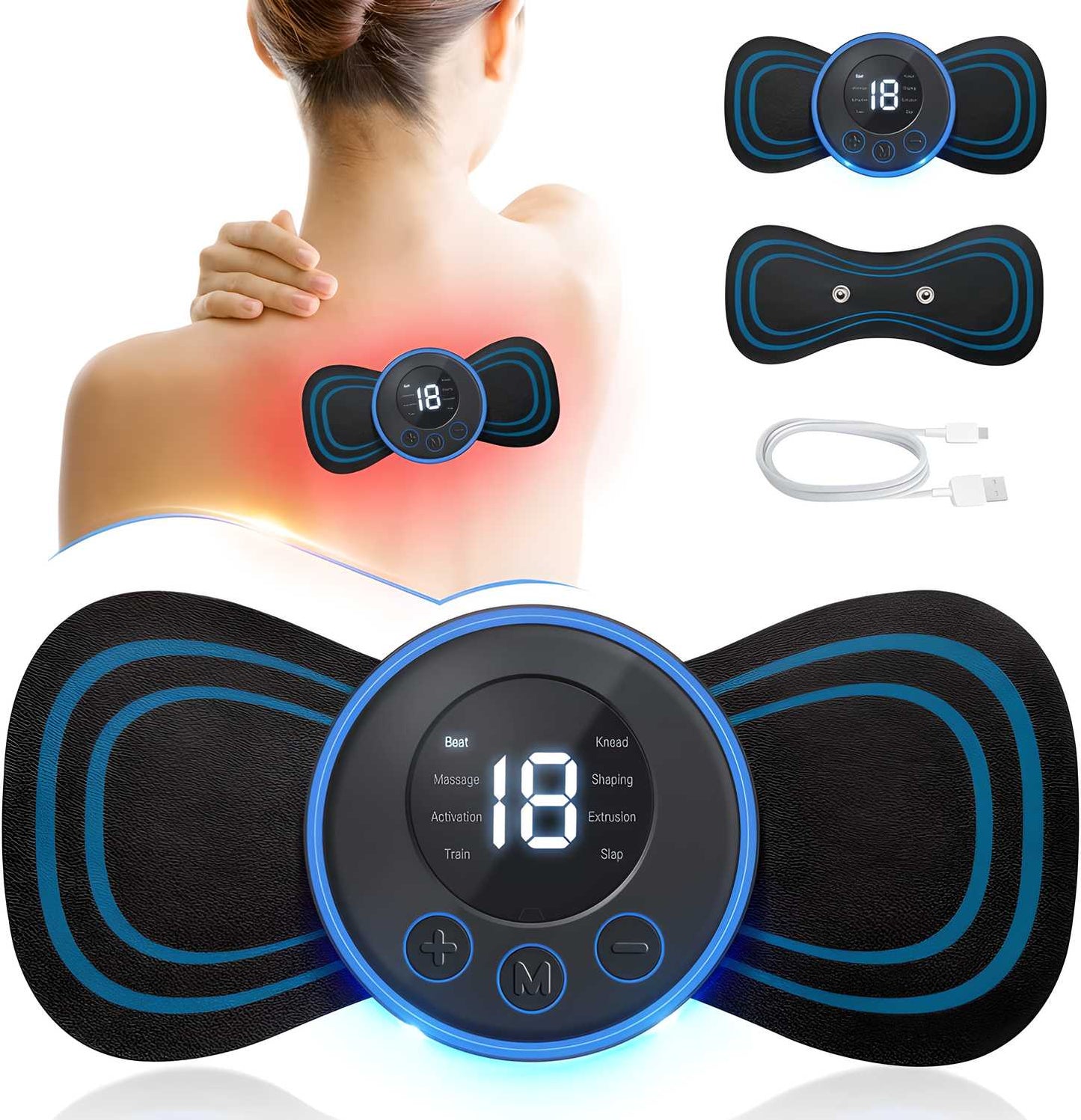 Portable Rechargeable Full Body Massager for Pain Relief